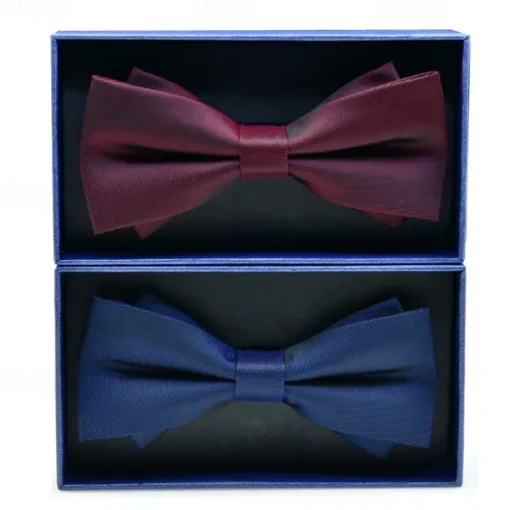 Men's Bow Tie Neckties Bowtie Pre-Tied Adjustable Bow Plain Wedding Birthday Party