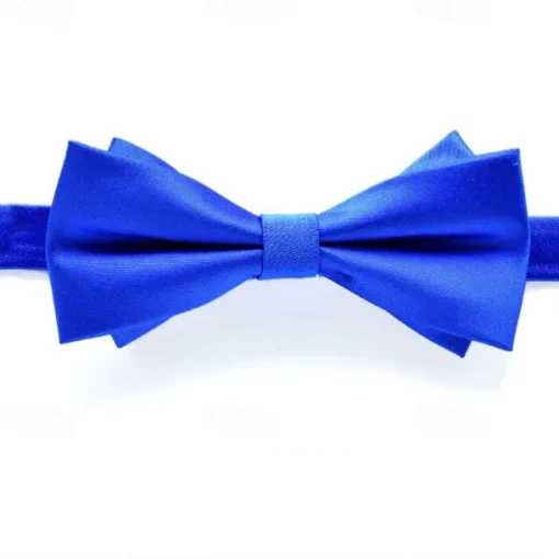 Men's Bow Tie Neckties Bowtie Pre-Tied Adjustable Bow Plain Wedding Birthday Party