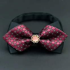 Men's Bow Tie Neckties Bowtie Pre-Tied Adjustable Bow Plaid Wedding Birthday Party