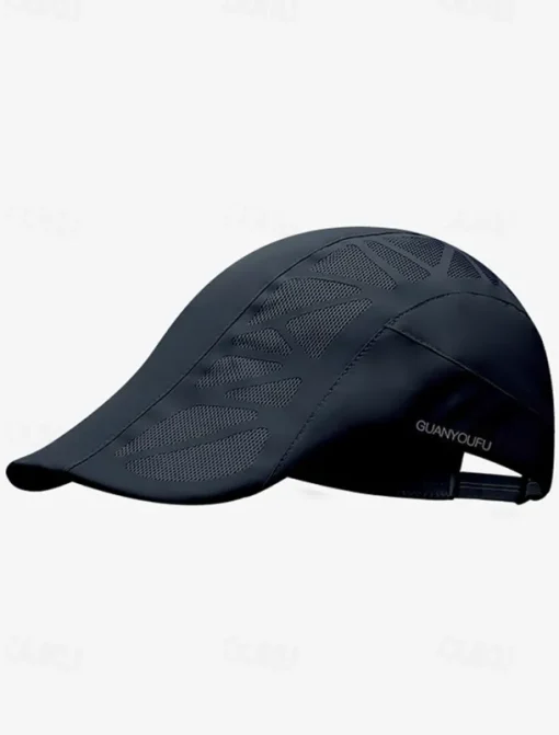 Men's breathable beret with mesh panel, Adjustable for outdoor activities and running