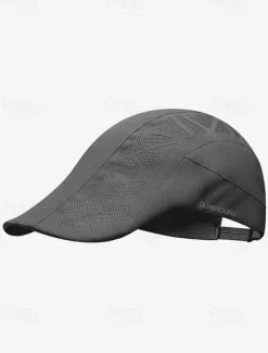 Men's breathable beret with mesh panel, Adjustable for outdoor activities and running