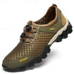 Men's Breathable Mesh Trail Running Shoes – Lightweight Non-Slip Outdoor Athletic Sneakers for Hiking, Walking & Water Sports