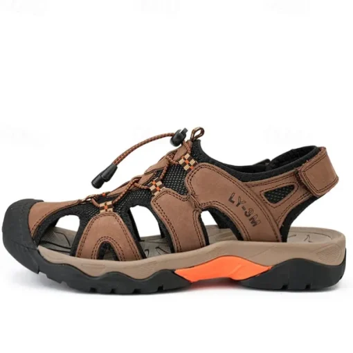 Men's Breathable Outdoor Hiking Sandals with Adjustable Straps and Non-Slip Sole – Durable and Comfortable for Adventures