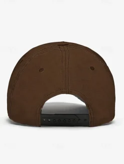 Men's Brown Baseball Cap with Colorful Tribal Print – Adjustable Casual Hat for Outdoor Activities and Festivals