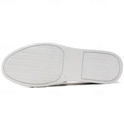 Men's Brown Faux Leather and Suede Loafers with Metal Buckle – Casual Slip-On Shoes with White Sole for Everyday Wear and Semi-Formal Occasions