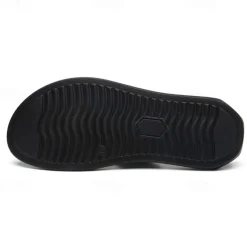Men's Brown Faux Leather Flip Flops - Casual Open-Toe Summer Sandals with Comfortable Sole for Beach and Everyday Wear