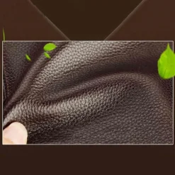 Men's Brown Faux Leather Shoulder Bag – Business Crossbody Messenger Bag for Work & Travel