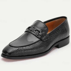 Men's Brown Genuine Leather Penny Loafers – Classic Crocodile Pattern Slip-On Dress Shoes for Kentucky Derby & Business Wear