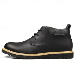Men's Brown Leather Ankle Boots with Lace-Up Design and Durable Sole – Stylish Casual Footwear for Everyday and Outdoor Wear