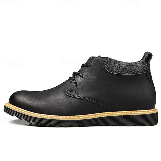 Men's Brown Leather Ankle Boots with Lace-Up Design and Durable Sole – Stylish Casual Footwear for Everyday and Outdoor Wear