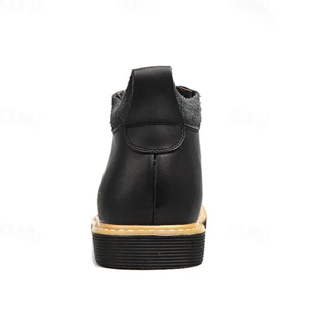 Men's Brown Leather Ankle Boots with Lace-Up Design and Durable Sole – Stylish Casual Footwear for Everyday and Outdoor Wear