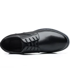 Men's Brown Leather Oxford Shoes with Non-Slip Rubber Sole - Stylish and Comfortable Dress Shoes for Formal and Casual Wear