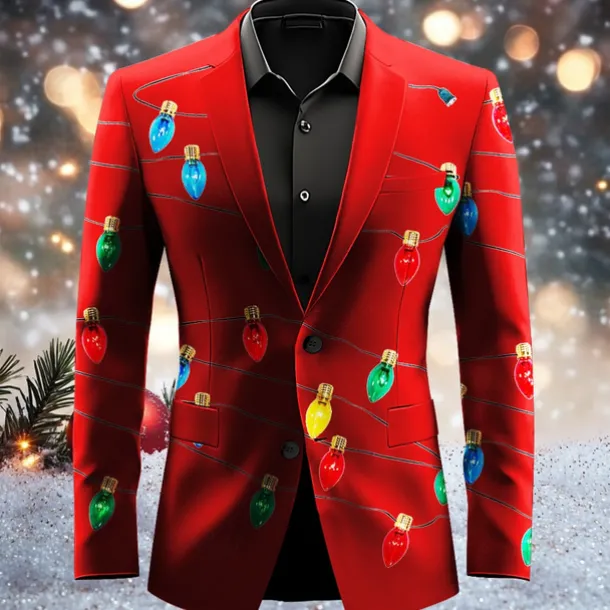 Men's bulb Long Sleeve Turndown Artistic Casual Party Evening Wear Daily Buttons 3D Print Multi Pocket