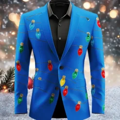 Men's bulb Long Sleeve Turndown Artistic Casual Party Evening Wear Daily Buttons 3D Print Multi Pocket