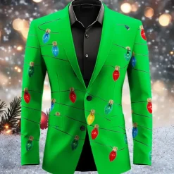 Men's bulb Long Sleeve Turndown Artistic Casual Party Evening Wear Daily Buttons 3D Print Multi Pocket