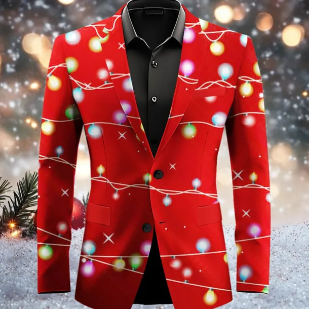 Men's bulb Long Sleeve Turndown Artistic Casual Party Evening Wear Daily Buttons 3D Print Multi Pocket