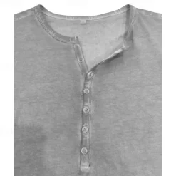 Men's Button T Shirt Henley Shirt Tee Tee Top Short Sleeve Henley Summer Classic Solid / Plain Color Fashion Designer Buckle Vacation Street Going out Blue Wine Dark Gray Top Tee for Men