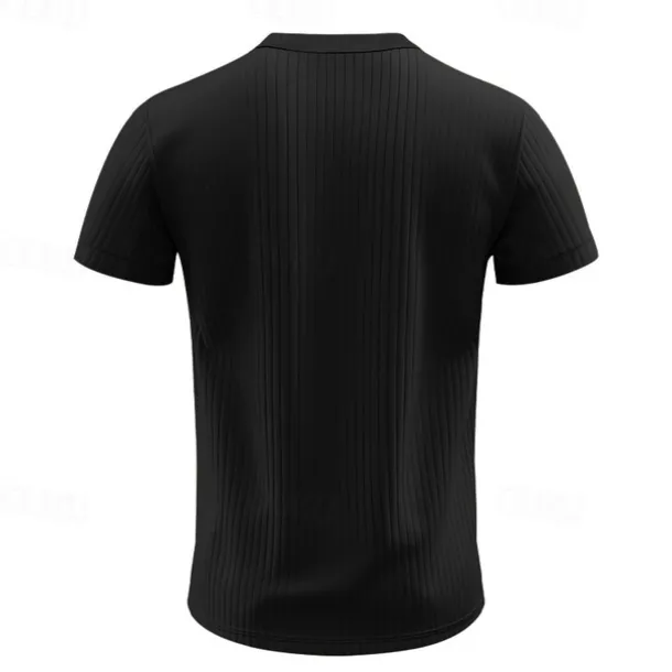 Men's Button T Shirt T Shirt Henley Shirt Tee Short Sleeve Henley Summer Spring Plain Fashion Designer Basic Jacquard Vacation Street Going out Black White Red Top Tee for Men