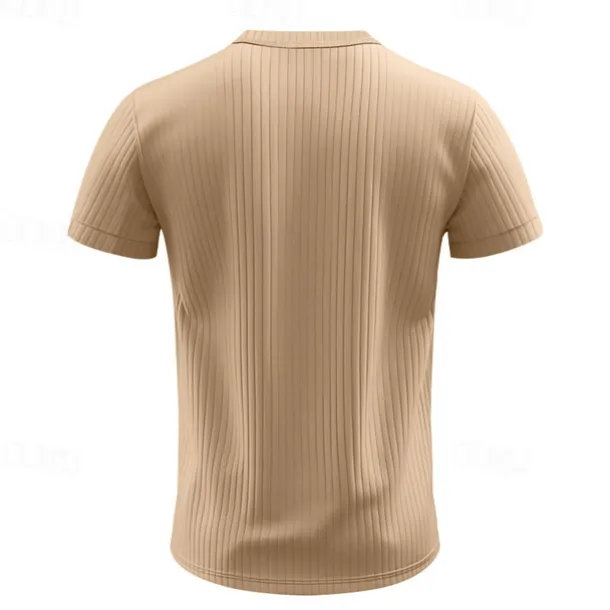 Men's Button T Shirt T Shirt Henley Shirt Tee Short Sleeve Henley Summer Spring Plain Fashion Designer Basic Jacquard Vacation Street Going out Black White Red Top Tee for Men