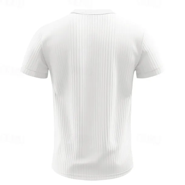 Men's Button T Shirt T Shirt Henley Shirt Tee Short Sleeve Henley Summer Spring Plain Fashion Designer Basic Jacquard Vacation Street Going out Black White Red Top Tee for Men