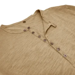 Men's Button T Shirt T Shirt Henley Shirt Tee Top Long Sleeve Crew Neck Spring & Fall Plain Fashion Designer Basic Retro Button-Down Vacation Street Going out Black White Blue Top Tee for Men