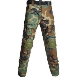 Men's Camouflage Hunting Pants Tactical Pants with Knee Pads Ripstop Windproof Breathable Multi-Pockets Winter Autumn Camo Cotton Bottoms for Hunting Military Training Jungle Python Desert Python CP