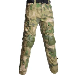 Men's Camouflage Hunting Pants Tactical Pants with Knee Pads Ripstop Windproof Breathable Multi-Pockets Winter Autumn Camo Cotton Bottoms for Hunting Military Training Jungle Python Desert Python CP