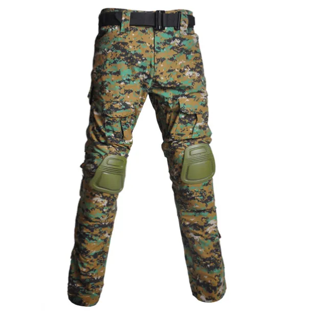 Men's Camouflage Hunting Pants Tactical Pants with Knee Pads Ripstop Windproof Breathable Multi-Pockets Winter Autumn Camo Cotton Bottoms for Hunting Military Training Jungle Python Desert Python CP