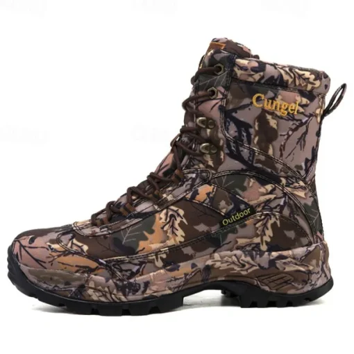 Men's Camouflage Outdoor Hiking Boots – Waterproof, Durable, and Lightweight with Non-Slip Sole for Hunting and Trekking