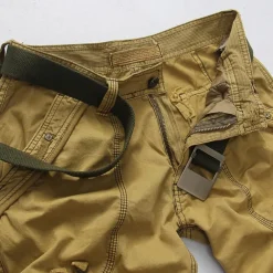 Men's Capri Cargo Shorts Cargo Shorts Capri Pants Shorts Summer Shorts Multi Pocket Flap Pocket Plain Comfort Wearable Knee Length Outdoor Sport Daily Fashion Casual Army Green Red