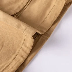 Men's Capri Cargo Shorts Cargo Shorts Capri Pants Shorts Summer Shorts Zipper Multiple Pockets Flap Pocket Plain Comfort Breathable Knee Length Outdoor Vacation Sporty Casual Red Khaki