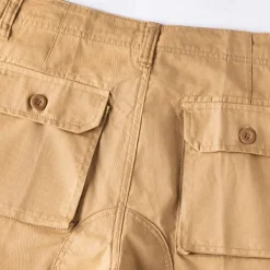 Men's Capri Cargo Shorts Cargo Shorts Capri Pants Shorts Summer Shorts Zipper Multiple Pockets Flap Pocket Plain Comfort Breathable Knee Length Outdoor Vacation Sporty Casual Red Khaki