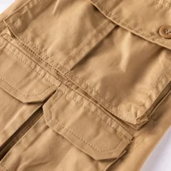Men's Capri Cargo Shorts Cargo Shorts Capri Pants Shorts Summer Shorts Zipper Multiple Pockets Flap Pocket Plain Comfort Breathable Knee Length Outdoor Vacation Sporty Casual Red Khaki