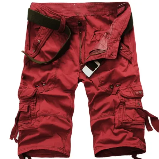 Men's Capri Cargo Shorts Cargo Shorts Shorts Capri Pants Hiking Shorts Leg Drawstring 6 Pocket Plain Comfort Outdoor Daily Going out Fashion Streetwear Black Army Green