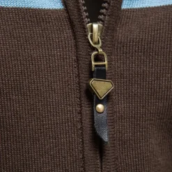 Men's Cardigan Sweater Cardigan Ribbed Knit Regular Tops Zipper Color Block Standing Collar Knitwear Neutral Outdoor Clothing Apparel Spring & Fall Black Blue S M L