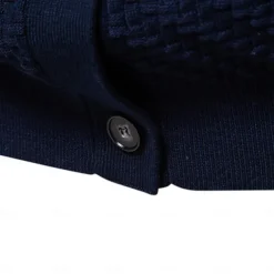 Men's Cardigan Sweater Cardigan Ribbed Knit Regular Tops Button Up Button-Down Solid Color V Neck Knitwear Fashion Work Causal Clothing Apparel Spring & Fall Navy Blue Beige S M L