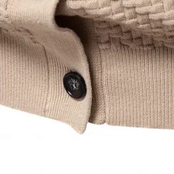 Men's Cardigan Sweater Cardigan Ribbed Knit Regular Tops Button Up Button-Down Solid Color V Neck Knitwear Fashion Work Causal Clothing Apparel Spring & Fall Navy Blue Beige S M L