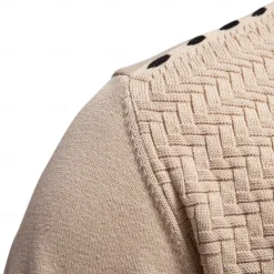 Men's Cardigan Sweater Cardigan Ribbed Knit Regular Tops Button Up Button-Down Solid Color V Neck Knitwear Fashion Work Causal Clothing Apparel Spring & Fall Navy Blue Beige S M L