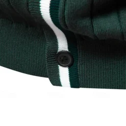 Men's Cardigan Sweater Cropped Sweater Knit Sweater Ribbed Knit Regular Patchwork Button-Down Color Block V Neck Fashion Classic Daily Wear Date Clothing Apparel Fall & Winter Black Navy Blue S M L