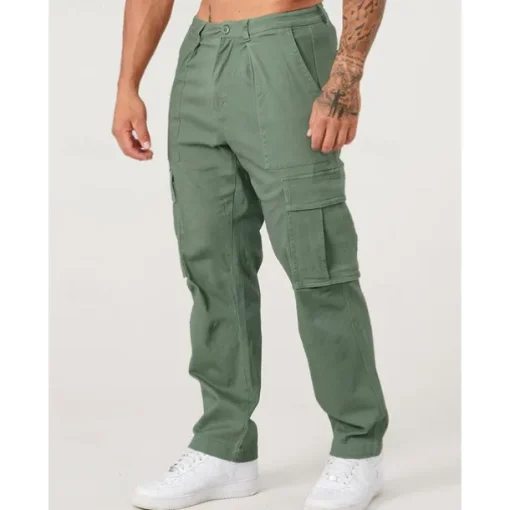Men's Cargo Pants Cargo Trousers Pocket Plain Comfort Breathable Outdoor Daily Going out Fashion Casual Black Army Green
