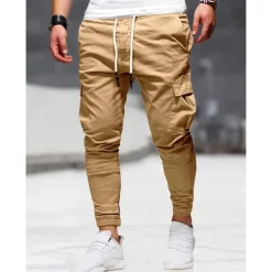 Men's Cargo Pants Cargo Trousers Pocket Plain Comfort Breathable Outdoor Daily Going out Fashion Casual Black Army Green