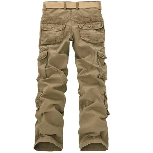 Men's Cargo Pants Cargo Trousers Combat Trousers Trousers Multi Pocket Plain Full Length Casual Black khaki Micro-elastic