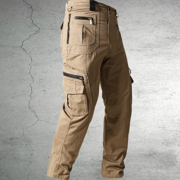 Men's Cargo Pants Cargo Trousers Tactical Pants Work Pants Zipper Pocket Multi Pocket Straight Leg Solid Color Outdoor Full Length Daily Stylish Black khaki