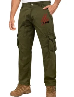 Men's Cargo Pants Cargo Trousers Work Pants Multi Pocket Graphic Letter Outdoor Full Length Outdoor Sports Outdoor Casual Vintage Sports Yellow Army Green Micro-elastic