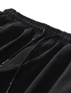 Men's Cargo Pants Cargo Trousers Joggers Trousers Cropped Pants Drawstring Elastic Waist Multi Pocket Letter Comfort Wearable Casual Daily Holiday Sports Fashion Black Green
