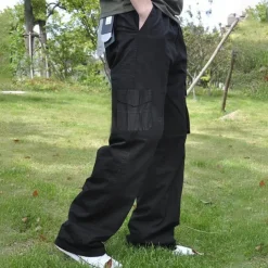 Men's Cargo Pants Cargo Trousers Baggy Pants Flap Pocket Plain Breathable Outdoor Daily Big and Tall Black Green