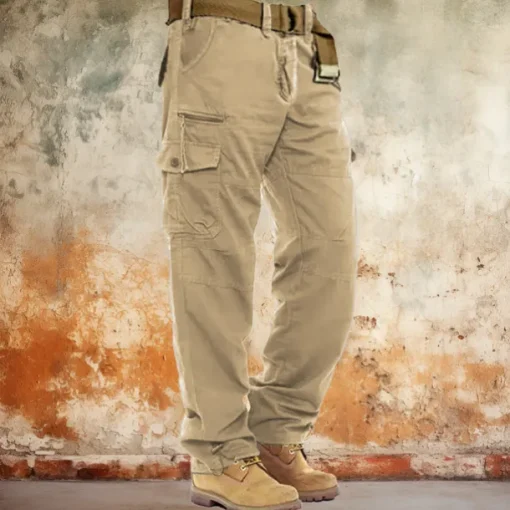Men's Cargo Pants Cargo Trousers Work Pants Pocket Plain Comfort Breathable Outdoor Daily Going out Fashion Casual Army Yellow Black