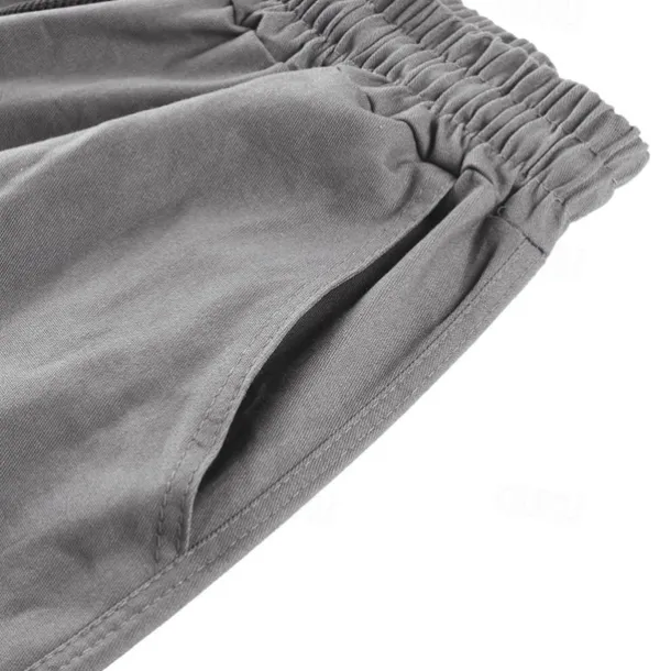 Men's Cargo Pants Cargo Trousers Drawstring Elastic Waist Multi Pocket Plain Wearable Outdoor Daily Camping & Hiking Fashion Classic Lake blue Black