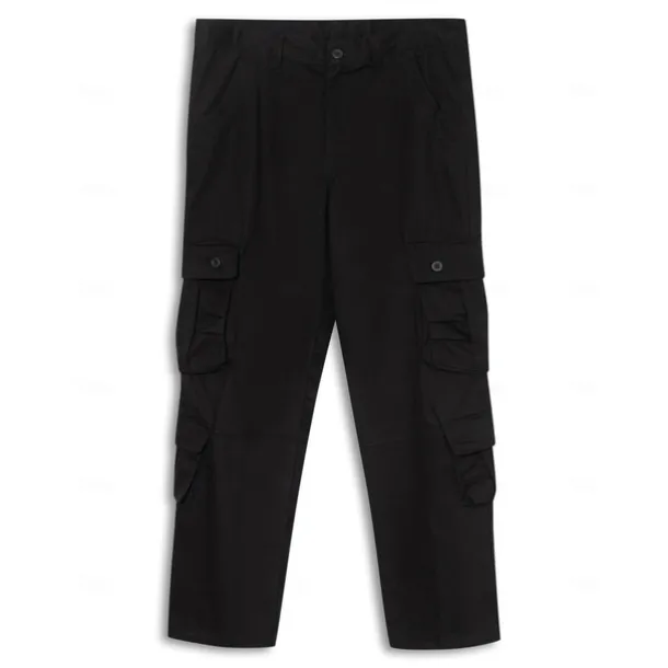 Men's Cargo Pants Cargo Trousers Trousers Tactical Work Pants Straight Leg Flap Pocket Plain Comfort Breathable Full Length Outdoor Work Basic Tactical Black Army Green Inelastic