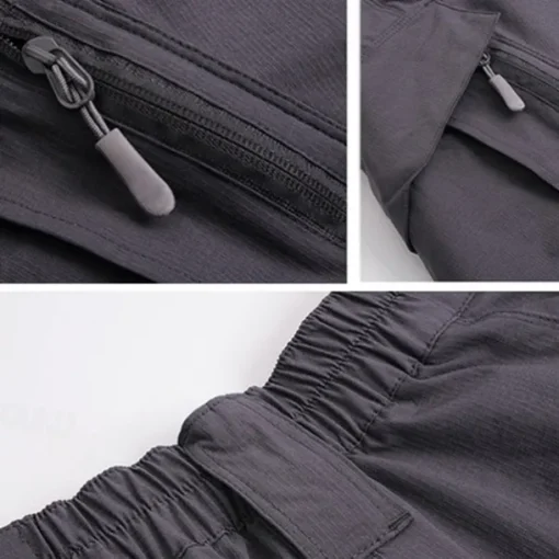 Men's Cargo Pants Cargo Trousers Tactical Pants Trousers Hiking Pants Elastic Waist Multi Pocket Plain Waterproof Quick Dry Full Length Outdoor Casual Camping & Hiking Fashion Streetwear Black Green